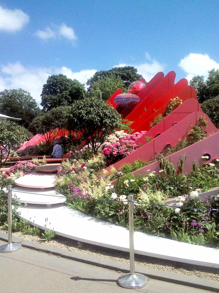 Jardín chino rosa en el RHS Chelsea Flower Show-Caro Lagos